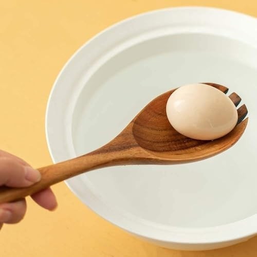 Prime Doğal Akasya Ağacından El Oyması Servis Çatalı 26CM | Antibakteriyel, Dayanıklı ve Çevre Dostu Ahşap Kaşığı, Şık ve Uzun Ömürlü Mutfak Gereci