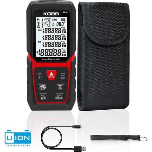 Kobb KBL50 50m Profesyonel Li-ion Şarjlı Lazer Metre
