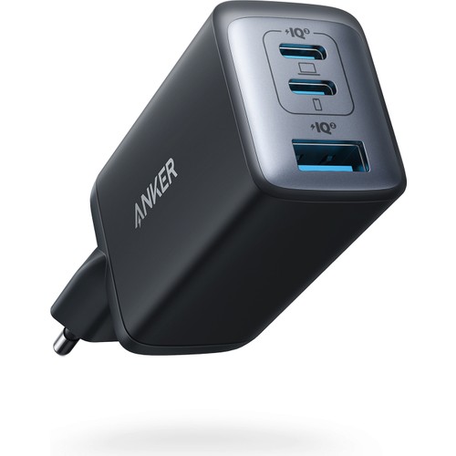 Anker PowerPort III Hızlı Şarj Cihazı, 65W, GaN II Teknolojisi, 3 Bağlantı Noktalı