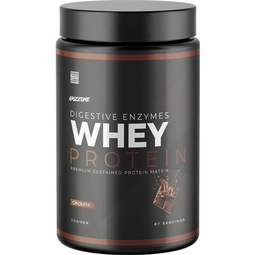 Grizzone Whey Protein 2000 Gr 67 Servis Çikolata Aromalı