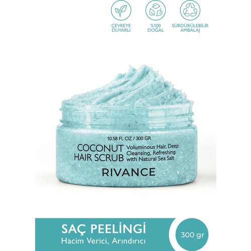 Rivance Deniz Tuzlu Saç Derisini Arındıran ve Bakım Yapan Peeling Şampuanı 300 gr
