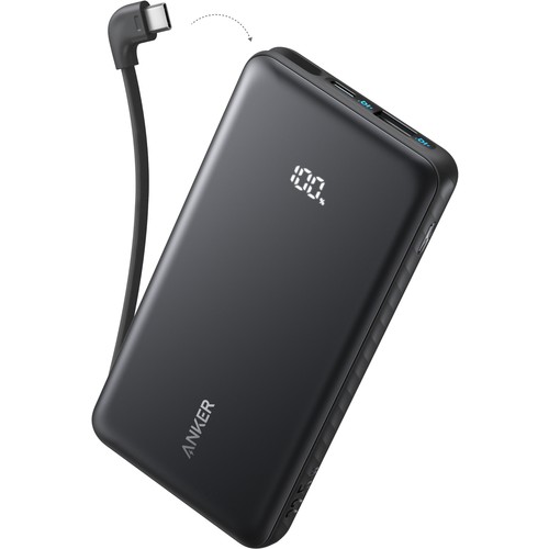 Anker Zolo 10.000MAH Powerbank, 22,5W Hızlı Şarjlı Taşınabilir Şarj Cihazı, Dahili Usb-C Kablolu