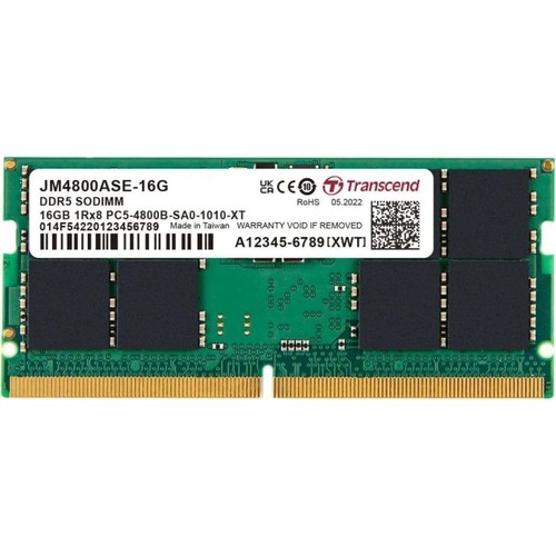 Transcend 16GB DDR5 CL40 Notebook Ram Oyun ve Tasarım Uyumlu Düşük Gecikme