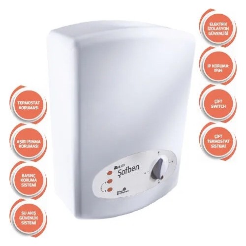 Aura Basic Elektrikli Banyo Şofbeni 105a6 Montajsız
