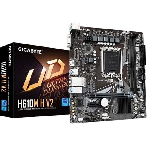 Gigabyte H610M H V2 Anakart LGA 1700 Chipset ile 128 GB DDR5 RAM Oyun ve Profesyonel Kullanım İçin Uygun