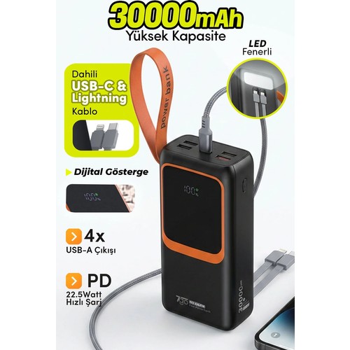 Woyax Powerbank 30000mah Hızlı 22.5w Taşınabilir Batarya Şarj Cihazı