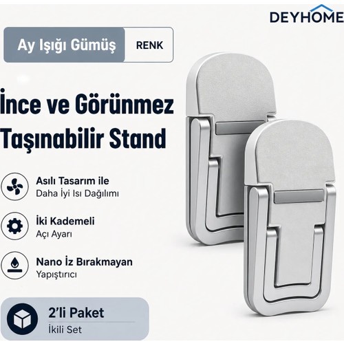 Deyhome 2'li Katlanabilir Laptop Standı 7 mm
