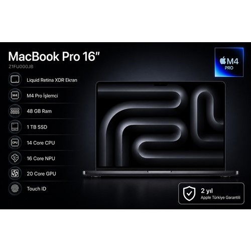 MacBook Pro 16'' Cpu Gpu Apple M4 Pro 48GB 1tb SSD S.black