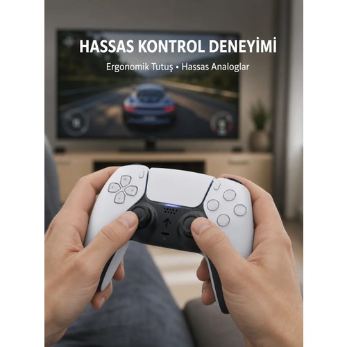 Kablosuz Ps5 Oyun Kumandası Hızlı Tepki ve Ergonomik Tutuş Yeni Nesil