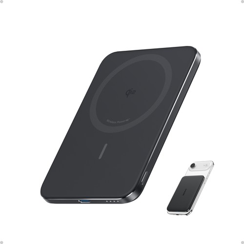 Anker Nano 5.000 mAh MagSafe Powerbank, Ultra İnce Manyetik Taşınabilir Şarj Cihazı, Qi2 Sertifikalı 15W, MagSafe Uyumlu, Ergonomik Tasarım