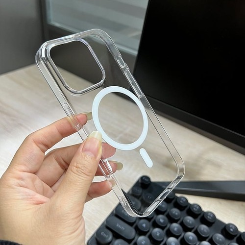 iPhone 15 Uyumlu MagSafe Kılıf, Sararmaz Mika