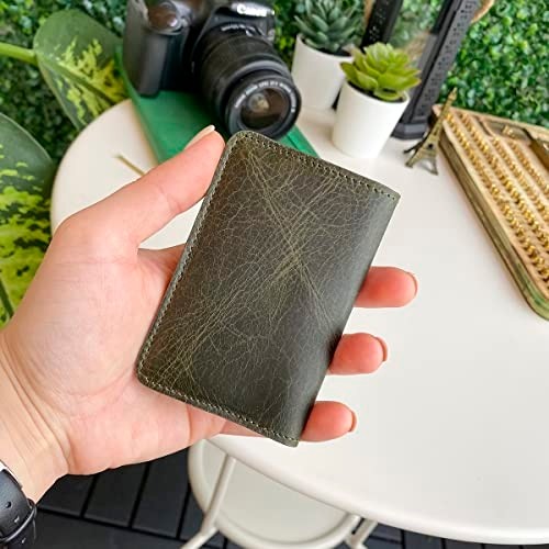 1001 Modica® Sovana - Hakiki Deri Unisex Naturel Ince Kartlık, 4 Adet Kart Bölmeli Natural Cüzdan görsel 5