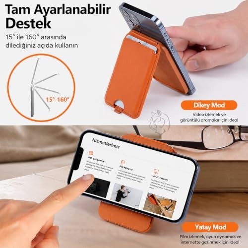 1001 Orbit Manyetik Kartlık, iPhone 17/16 / 15/14 / 13/12 Serisi ile Uyumlu Mag-Safe Cüzdan, Rfıd Korum görsel 5