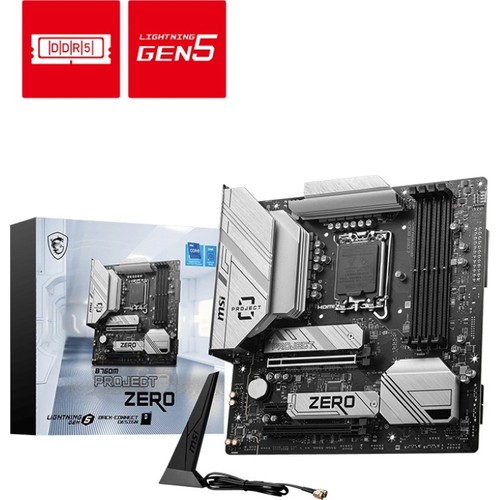 Msi B760M PROJECT ZERO DDR5 HDMI-DP PCIE 4.0 1700P MATX