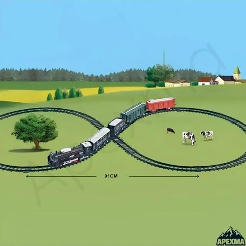Die Grup Oyuncak Klasik Yolcu Treni Seti 19 Parça - 91 cm Ray Uzunluğunda Classic Kara Tren görsel 2