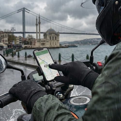 Die Grup Rvk Mevsimlik Motosiklet Eldiveni Şehir Içi Kurye ve Günlük Sürüş Için Ideal, Rüzgar Korumalı Dokunmatik Ekran Uyumlu, L Beden görsel 2