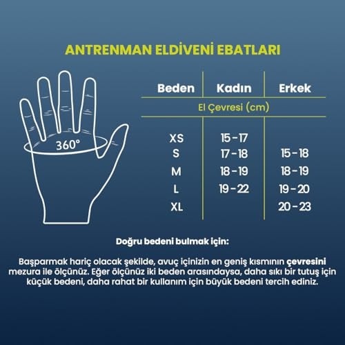 1001 M Essential Fg Erkek Mavi Antrenman Eldiveni N.000.0003.405 görsel 3