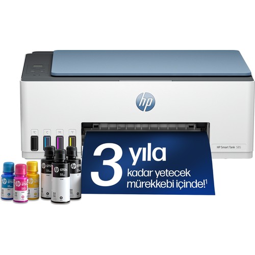 HP SMART TANK 585 ÇOK FONKSİYONLU KABLOSUZ MÜREKKEP TANKLI YAZICI