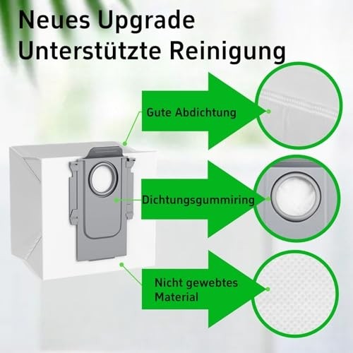 Aesco Roborock Q Revo/q Revo Pro/q Revo Maxv/qrevo Curv/qv 35A/35S/QR/S8 Maxv Ultra/qrevo S/qrevo Maste/elektrikli Süpürge Için 12 Adet Toz Torbası, Yedek Torba Aksesuar Seti Elektrikli Süpürge Torbası görsel 3