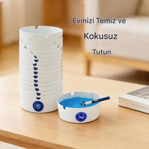 Aesco Mallart® 25’li Kullan At Jel Küllük Seti - Koku Önleyici Sigara Söndürücü, Araç Içi ve Ev Için Pratik Köpük Küllük, 30 Saniyede Jelleşen Taşınabilir Küllük Seti görsel 4