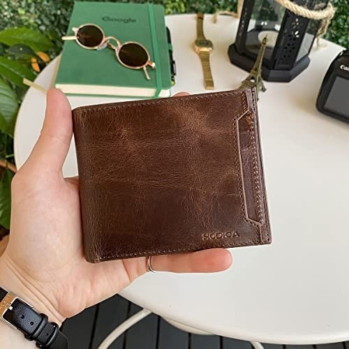 1001 Modica® Dallas - Kanguru Bölmeli Hakiki Deri Erkek Cüzdan görsel 3