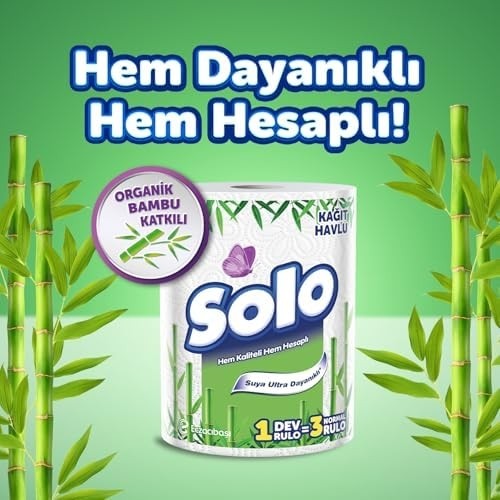 TeknoKapsül Bambu Dev Rulo Havlu 1=3