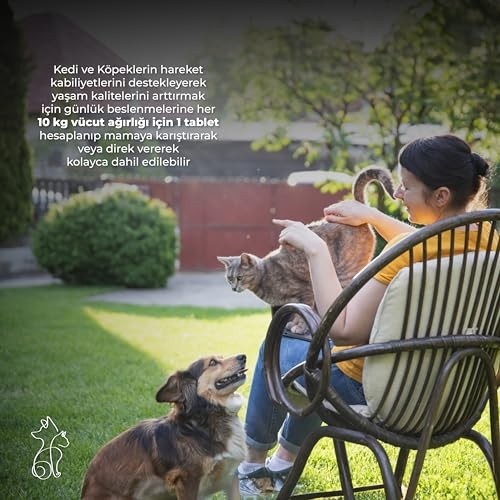 Aesco Kahu Naturals Joints&mobility, Glukozamin, Kondritin, Kolajen, Kedi ve Köpek, 60 Tablet görsel 5