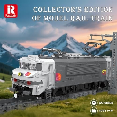Aesco Lokomotif Demiryolu Tabanlı Yapı Seti, Yetişkinler Için Fransız Elektrikli Tren BR15000 Tuğla Modeli, 66803 Klasik Demiryolu Araç Dekorasyonu görsel 2