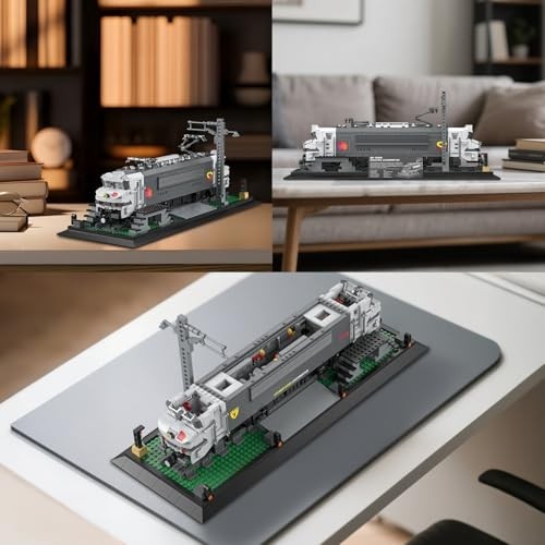 Aesco Lokomotif Demiryolu Tabanlı Yapı Seti, Yetişkinler Için Fransız Elektrikli Tren BR15000 Tuğla Modeli, 66803 Klasik Demiryolu Araç Dekorasyonu görsel 3