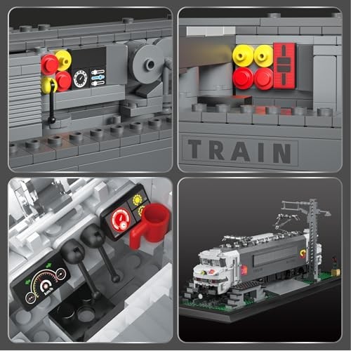 Aesco Lokomotif Demiryolu Tabanlı Yapı Seti, Yetişkinler Için Fransız Elektrikli Tren BR15000 Tuğla Modeli, 66803 Klasik Demiryolu Araç Dekorasyonu görsel 4