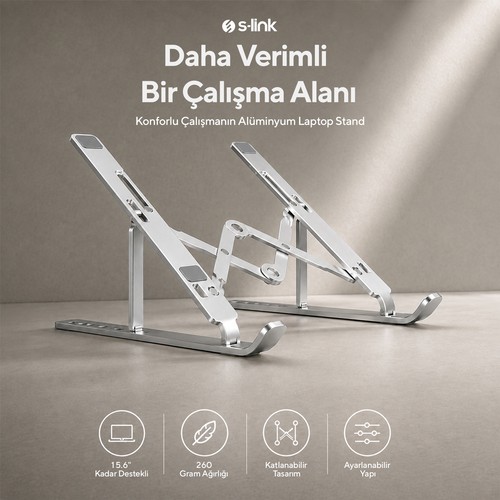 S-Link SL-AL10 Alüminyum Portable Macbook Laptop ve Tablet Standı