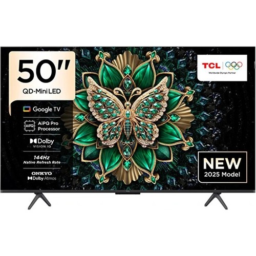 Tcl 50C6K 50" 127 Ekran Uydu Alıcılı 4K Ultra HD Google MiniLED TV