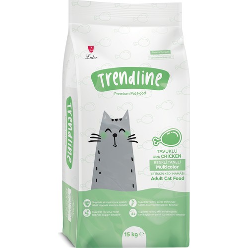 Trendline Gourmet Renkli Karışık Yetişkin Kedi Maması 15 Kg