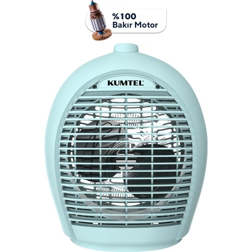 Kumtel 2000 W Güçlü 3 Kademeli Elektrikli Fanlı Isıtıcı İç Mekan Kullanımı için Renkli