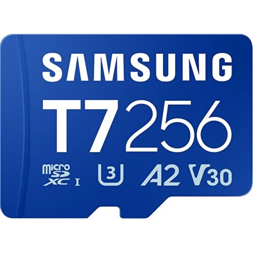 Samsung 256 GB T7 MicroSDXC UHS-I U3 V30 A2 Hafıza Kartı