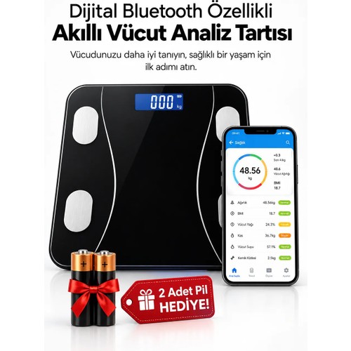 Rose RB-201 Akıllı Yağ Ölçer Dijital Tartı