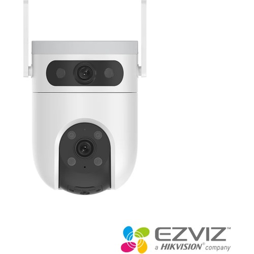 Ezviz H9c Dual 3MP 2K Çift Lensli 360° Dönebilen Dış Mekan Wi-Fi Kamerası, Yapay Zeka İnsan ve Araç Algılama, Renkli Görüşü