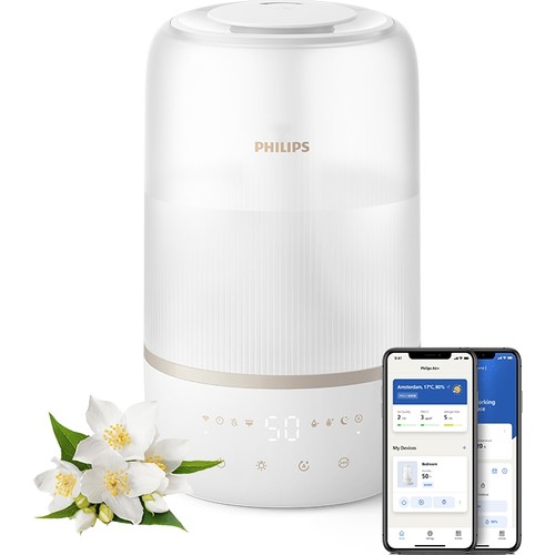 Philips 1000 Serisi Hava Nemlendirici, 275 ml/sa hızla 41 m2'ye kadar, Aydınlatma, Air+