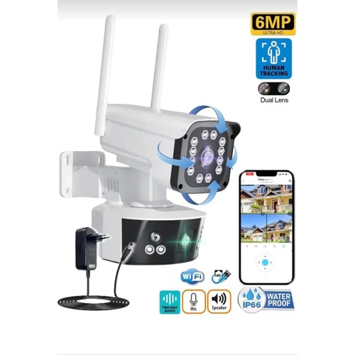 O-Kam OK-3032 6mp Çift Lens Wifi Ptz Güvenlik Kamerası