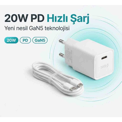 Ttec SmartCharger Pro PD 20W USB-C Seyahat Hızlı Şarj Aleti