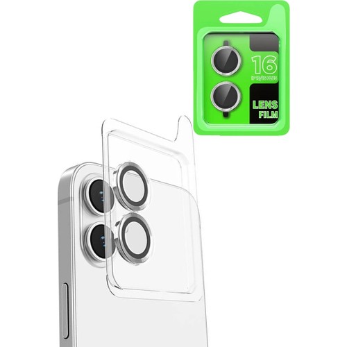 Apple iPhone 16 Plus Uyumlu Raze Metal Kamera Lens
