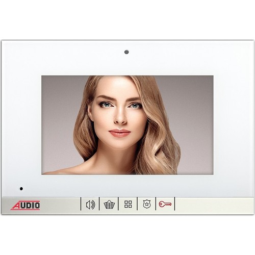 Audio 001190 7 Inç Slim Handsfree Görüntülü Diafon, Mekanik Butonlu, (Metalik Boyalı)
