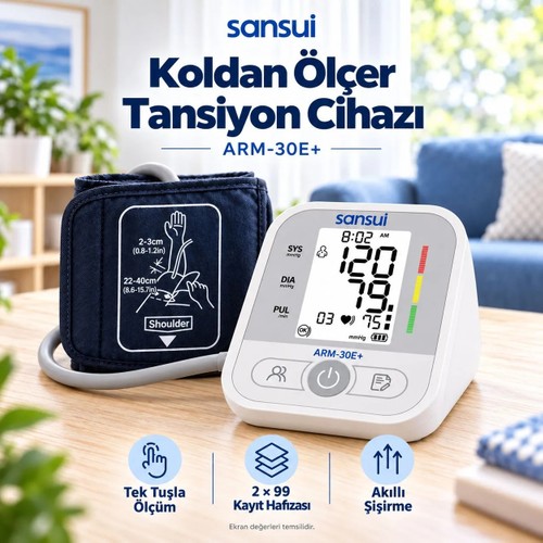 Sansui PİLLİ KOLDAN ÖLÇER DİJİTAL TANSİYON ALETİ