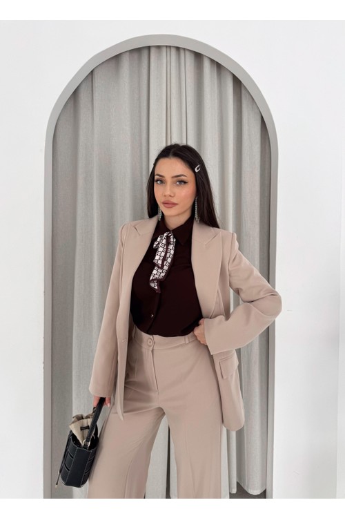 Vuntal Butik Blazer Takım Elbise Tek Düğme Ceket Pantolon görsel 4