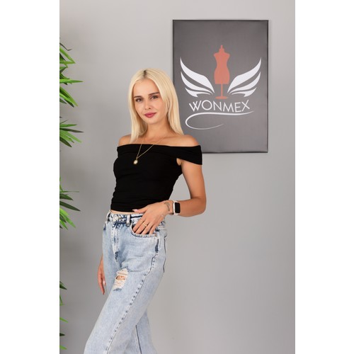 Wonmex Stradivaris Omuz Açık Kısa Crop