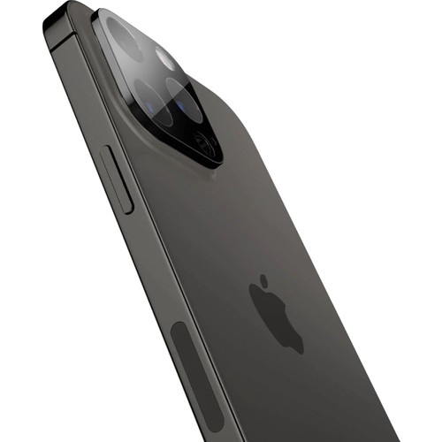 Spigen Apple iPhone 16 Pro Max / 16 Pro / 15 Pro Max / 15 Pro / 14 Pro Max / 14 Pro ile Uyumlu Kamera Lens Camı Koruyucu GLAS.tR Optik (2 Adet) Black - AGL05273