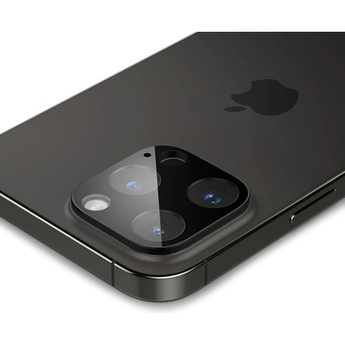 Spigen Apple iPhone 16 Pro Max / 16 Pro / 15 Pro Max / 15 Pro / 14 Pro Max / 14 Pro ile Uyumlu Kamera Lens Camı Koruyucu GLAS.tR Optik (2 Adet) Black - AGL05273