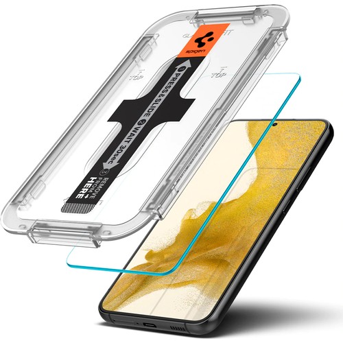 Spigen Samsung Galaxy S22 5G ile Uyumlu Cam Ekran Koruyucu Kolay Kurulum GLAS.tR EZ Fit Slim HD (2 Adet) - AGL04151