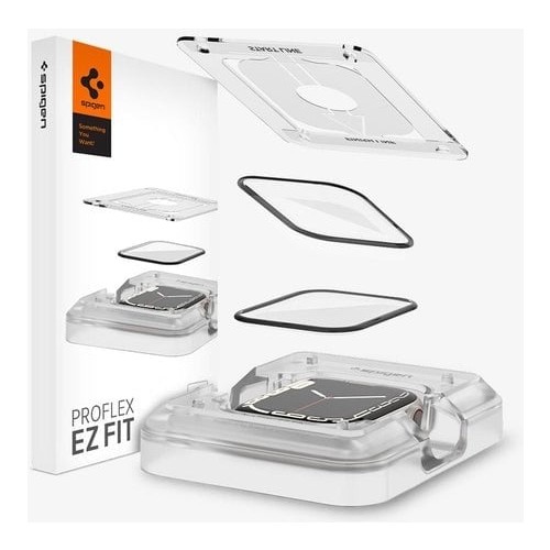 Spigen Apple Watch 41mm (Seri 9/8/7) Ekran Koruyucu Kolay Kurulum Pro Flex EZ Fit (2 Adet) - AFL04052