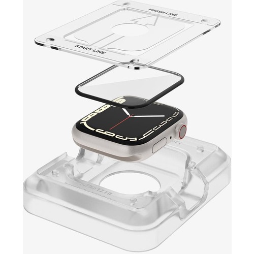 Spigen Apple Watch 41mm (Seri 9/8/7) Ekran Koruyucu Kolay Kurulum Pro Flex EZ Fit (2 Adet) - AFL04052